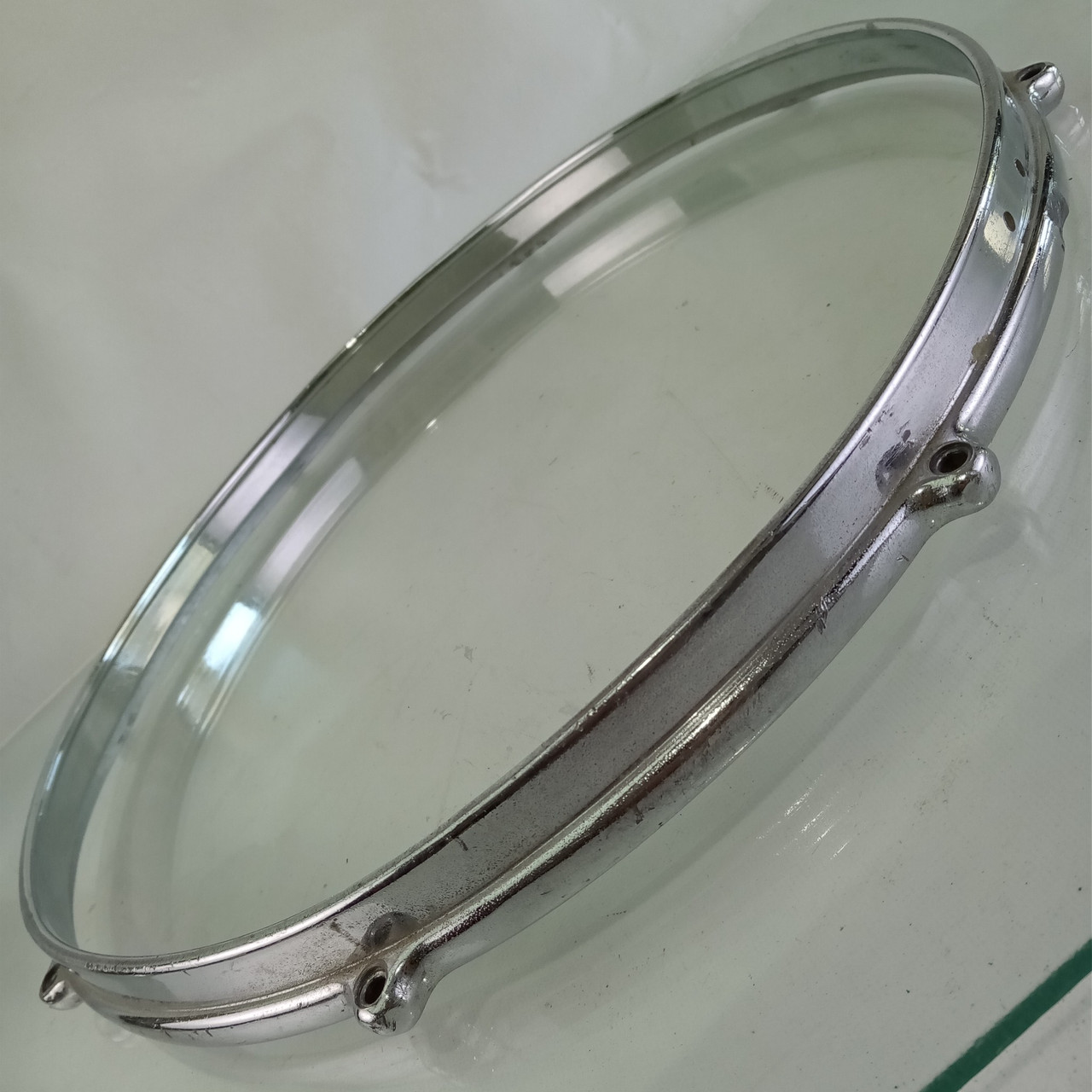 Premier 14"Die-Cast 8-Lug Snare Drum/Floor Tom Batter Rim/Hoop Vintage 50-60s UK — main photograph