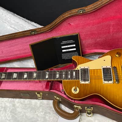 NEW ! Gibson Custom Shop 1959 Les Paul - Golden Poppy Burst - Authorized Dealer - Hand Picked Curly Maple Flame Top - VOS - 8.6 lbs - G07179 image 13