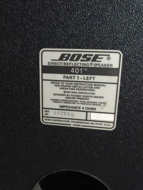 Bose 401 Direct/Reflecting Speaker Pair Original Blonde | Reverb