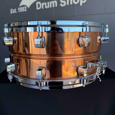 ~RARE!~ Yamaha Seamless Copper 6.5x14 Snare Drum with Die-Cast Hoops image 4