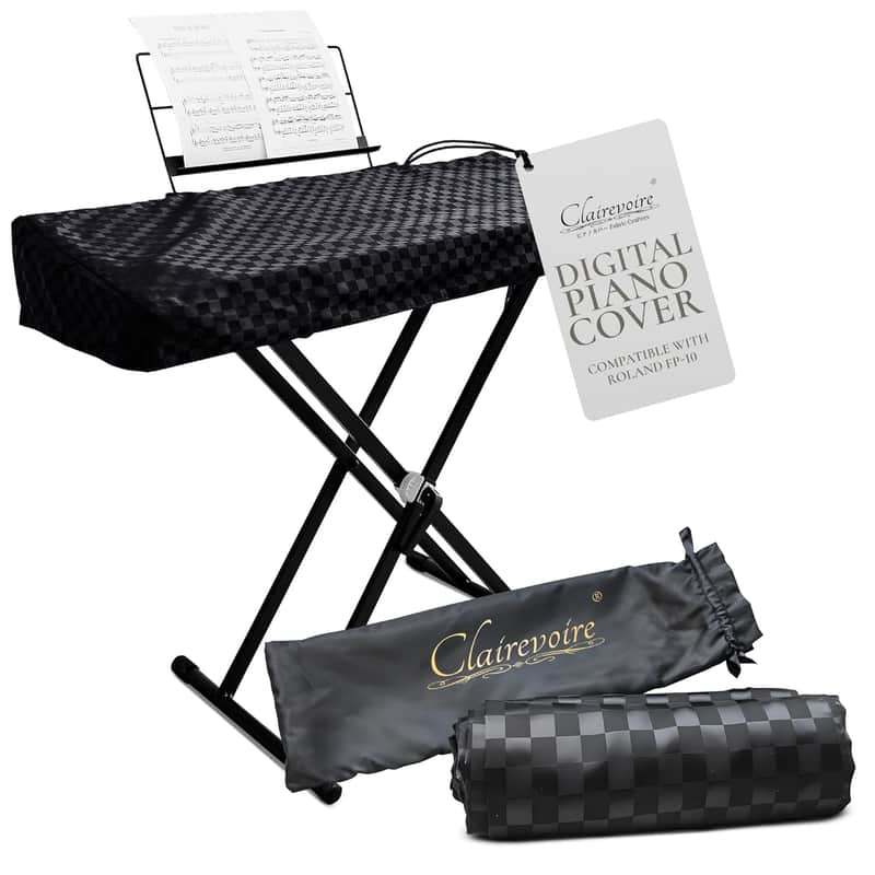 Digital Piano Cover, Piano Keyboard Covers -Protective For Roland Piano Covers Fp Series, Durable And Waterproof Piano Keyboard Dust Cover, Piano Keyboard Case -Roland Fp-10 Ebony Black