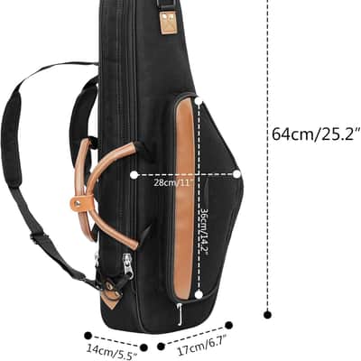 Alto Saxophone Case - Alto sax Gig Bag with 20 mm Soft Padding, Lightweight Protective Carry Case with Adjustable Shoulder Strap for Saxophone Players image 2