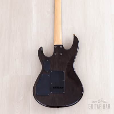 1990s Aria Pro II Custom Shop Gerry McGee Signature The Ventures SSH Superstrat, Trans Black w/ Seymour Duncan, Japan image 3