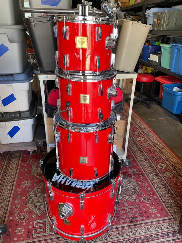 Yamaha V-Power Drum Shells 13/16 1990s - Red image 1