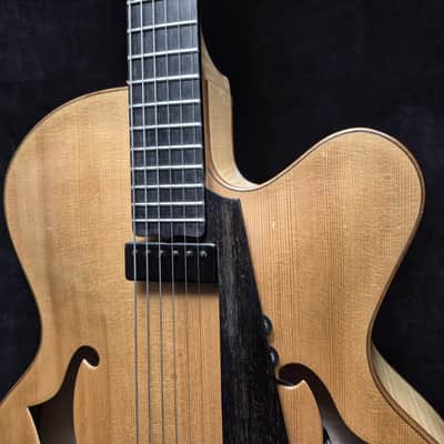 Dotson Hand-Carved Archtop Electric Guitar Made in USA - Natural Demo image 12