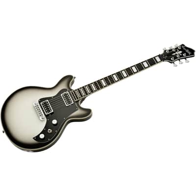 Hagstrom Megin Grey Burst Electric Guitar with Hard Case image 5