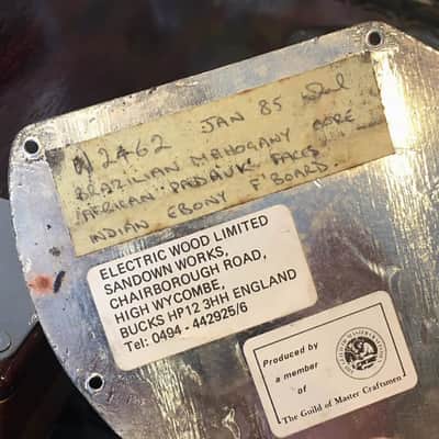 Wal Mk1 1985 Brazilian Mohogany Core Padauk Facings Indian Ebony Fingerboard - Near Mint Condition image 12