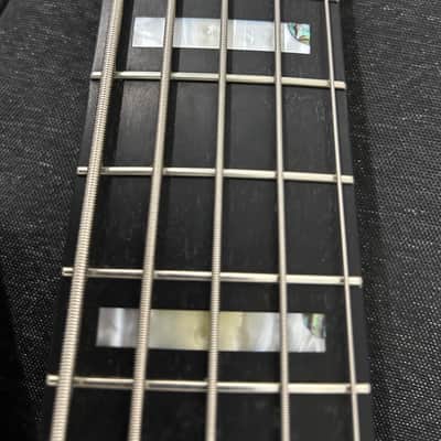 Lakland 55-02 custom black 5 string bass guitar great shape. image 6