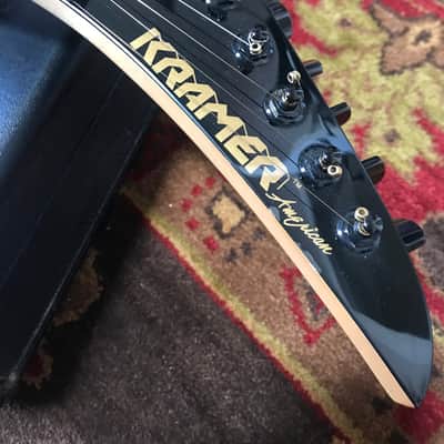1986 Kramer Baretta II Flip-Flop blue, maple fingerboard, OHSC. With tremblock! image 10
