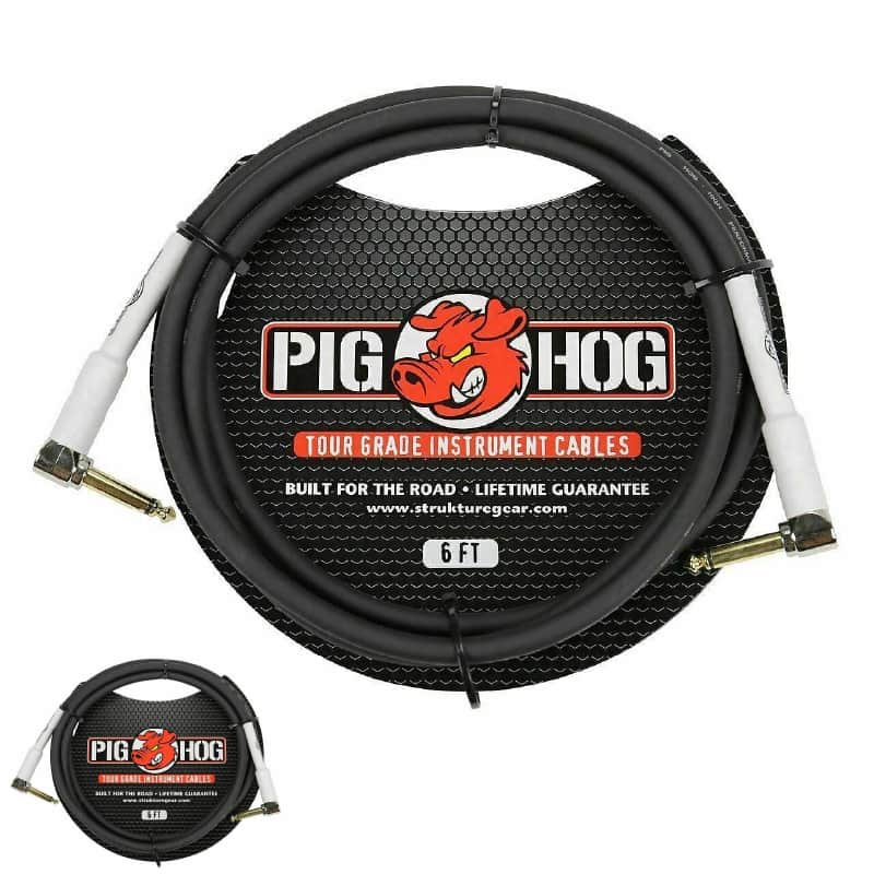 New - Pig Hog PH6RR 1/4" Right-Angle 8mm Guitar Instrument Cable 6 foot ft image 1