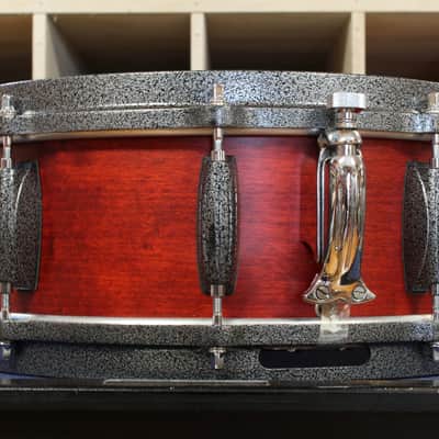 1990s Gretsch 5x14 Broadkaster Snare Drum in Satin Cherry image 2