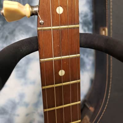 Vintage 1964 Silvertone H-802L 5 String Banjo New Strings Pro Setup Original Soft Shell Case image 4