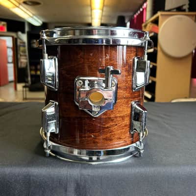 Pearl 1980s M Series 8 x 8 Maple Mounted Rack Tom Drum  - Walnut Lacquer Made in Japan image 2