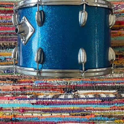 Slingerland 1970’s 14” Sparkling Blue Pearl Rack Tom image 4