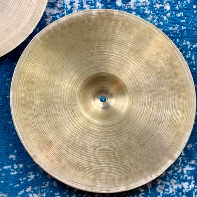 PAPER THIN 14” 1950s Small Stamp Zildjian A VINTAGE Hihats 688g 870g image 13