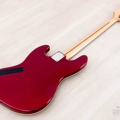 2011 Fender Aerodyne Jazz Bass AJB-DX Candy Apple Red PJ, Japan MIJ image 14