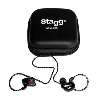 Stagg SPM-235 BK 2-Driver In-Ear Sound Isolating Stage Monitors Black with Case image 2
