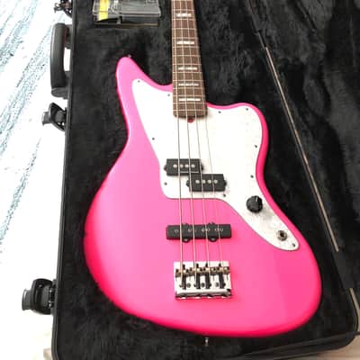 Fender American Jaguar bass - Mark Hoppus mod 2015 Neon Magenta image 1
