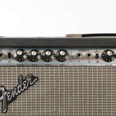 1975 Fender Twin Reverb Silverface Tube Guitar Amplifier Orange JBL D120F #34502 image 3