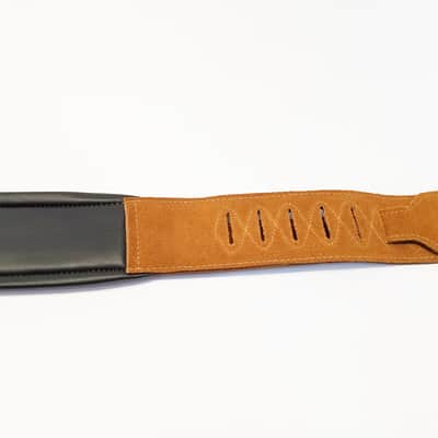 Padded Genuine Leather Guitar or Bass Strap 3.25" Wide Lightly Distressed image 12