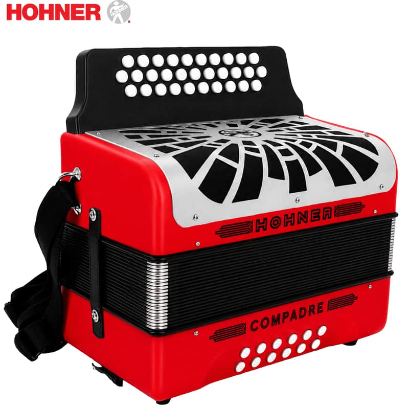 Hohner Compadre EAD (MI) Button Accordion Red image 1
