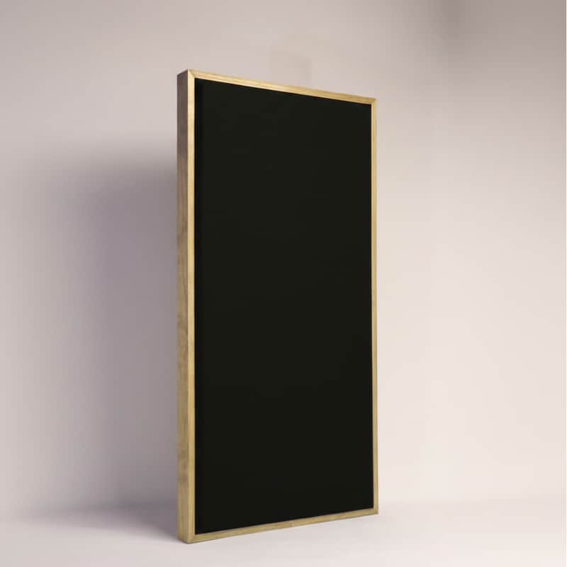 Custom Framed Acoustic Wall Panel | Black Fabric & Classic Grey Wood Frame | Furniture-Quality Sound Absorbing Panel | Recording Studio, Home Studio, Mixing Room, Podcast Studio, Home Theater, Listening Room, Office & Vocal Booth | Made in USA image 1
