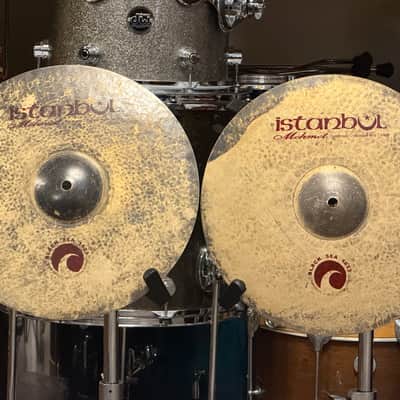 Istanbul Mehmet 14" Black Sea 1623 Hi Hat Cymbals 980/1330 image 4