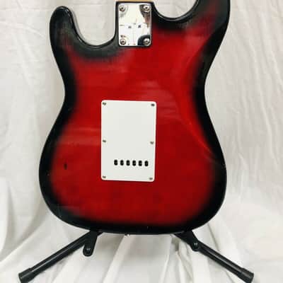 Mahar Strat Style Electric Guitar Red And Black image 7
