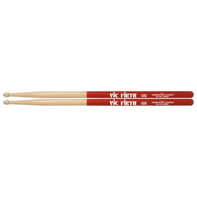 Vic Firth 7AVG American Classic 7A Hickory Wood Tip Drum Sticks with Vic Grip