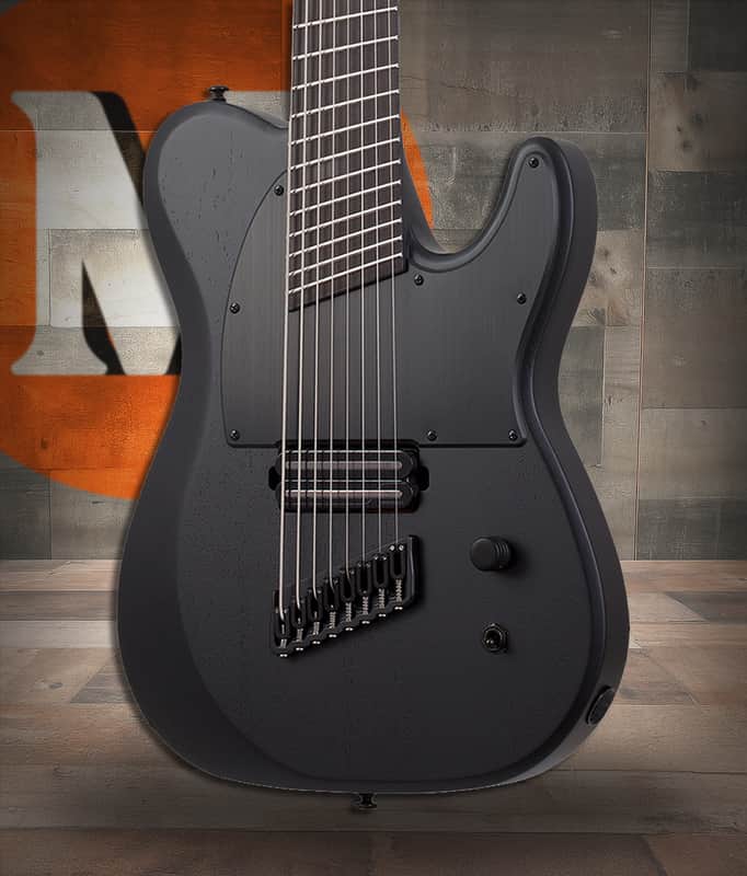 Schecter PT-8 MS Black Ops - Satin Black Open Pore (622) image 1