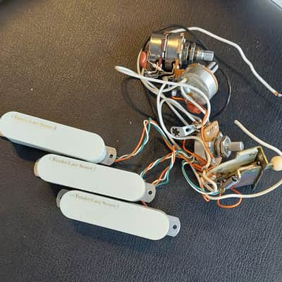 Fender Stratocaster Lace Sensor Pickup Set Gold from original Eric Clapton Strat*E.C./Jeff Beck/David Gilmore used Lace pickups*completely wired=3 pots+5-way switch*made in USA image 1