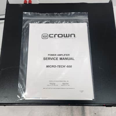 Crown/AmCron Vintage Power Amp Model Micro-Tech 600 image 5