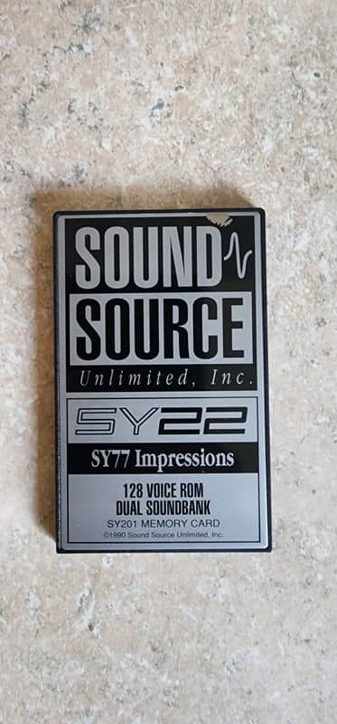 Sound Source Unlimited Yamaha SY22 - SY77 Impressions 128 Voice Rom Dual Soundbank Card - Rare image 1