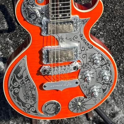 2014 Teye Coyote Single Cut Electric Guitar Orange Flame Maple Les Paul image 1