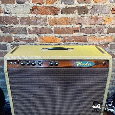 Sonny Meeker 1x15 B-Style Tube Amplifier Combo w/ Cover (1990s - Tweed) image 2