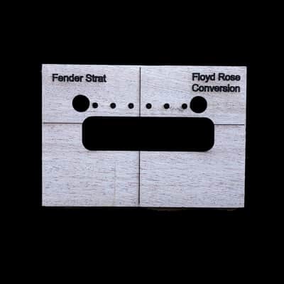 Strat to Floyd Rose Conversion Routing Template (2pc non recessed routing for 2 1/16" modern import Fender bodies) image 1