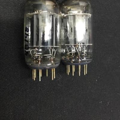 Matched PAIR GE 12AX7 ECC83 Horseshoe Foil Strip Get VACUUM TUBES Tested 9.9035 image 2