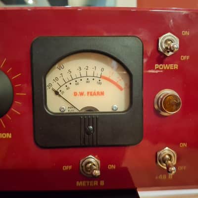 D.W. Fearn VT-2 Dual Channel Tube Mic Preamp 2010s - Red image 4