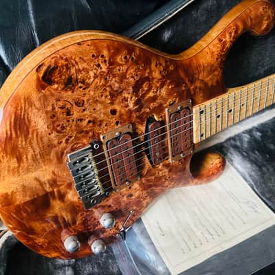 Fibenare Erotic Dalmat  Burl Maple Natural with Wood Pickup Covers Rare! image 20
