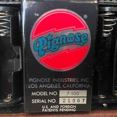 1970s Pignose 7-100 Red Label Portable Guitar Amplifier – USA Made – Original AC Adapter – Excellent Condition image 6