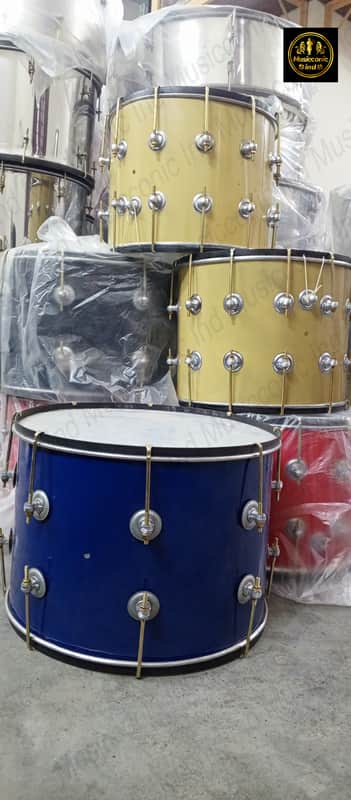 14" Royal Blue Snare Drum - Steel School Marching Band Drum | Practice Drum image 1