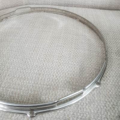 Slingerland 15" 8 Lug Nickel Over Brass Stick Saver Hoop 1950s-60s image 9