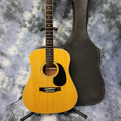 Used 1990's Harmony Korea Dreadnought Pro SEtup New Strings Original Deluxe Soft Shell Case image 1