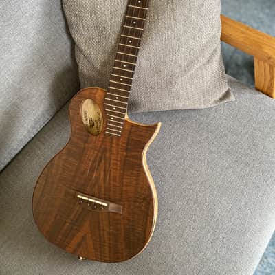 Pete Howlett Revelator Thinline Tenor Ukulele 2019 Natural image 1