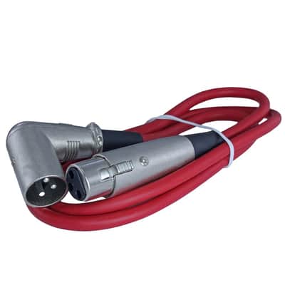 5RED Right angle male to straight female XLR MIC microphone audio patch cords image 3