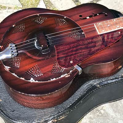 1937 National Triolian Resophonic Steel body Tenor image 4