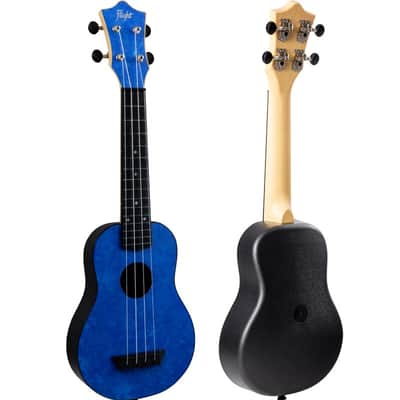 Flight TUS65 Sapphire Soprano Travel Ukulele New - Deep Sapphire Blue image 3