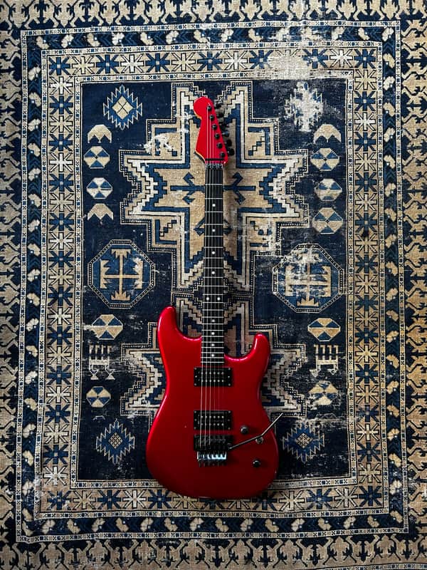 ESP 48th St Custom Shop Rare Reverse Headstock  Original Paperwork Super Strat 1986/1987 - Red image 1