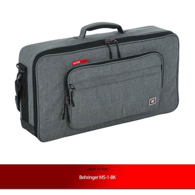 Gator Cases Grey Transit Series Bag fits Behringer MS-1-BK Synthesizers