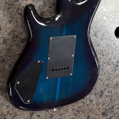 Mr. Potato Super Stratocaster -Blue Gloss over Wood Grain image 5